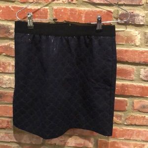Black/navy blue LOFT skirt